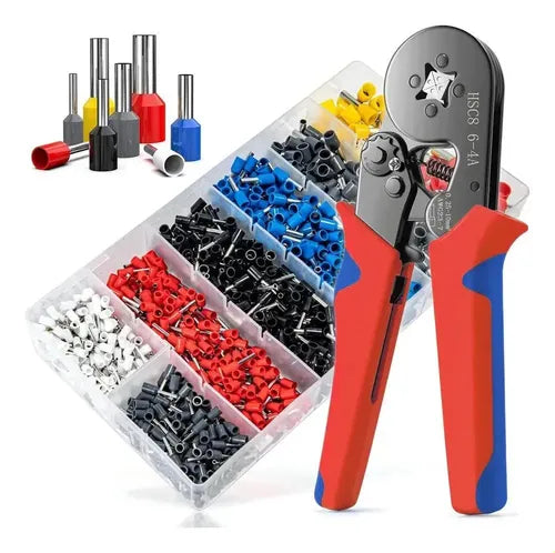Kit Crimpadora+Estuche 1200 Terminales