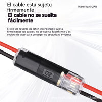 Conector de doble cable con hebilla de bloqueo, cierre de seguridad, antideslizante ⚡️