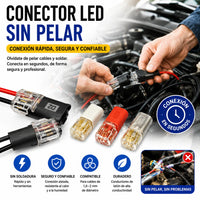Conector de doble cable con hebilla de bloqueo, cierre de seguridad, antideslizante ⚡️