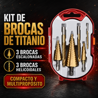 Kit de Brocas de titanio